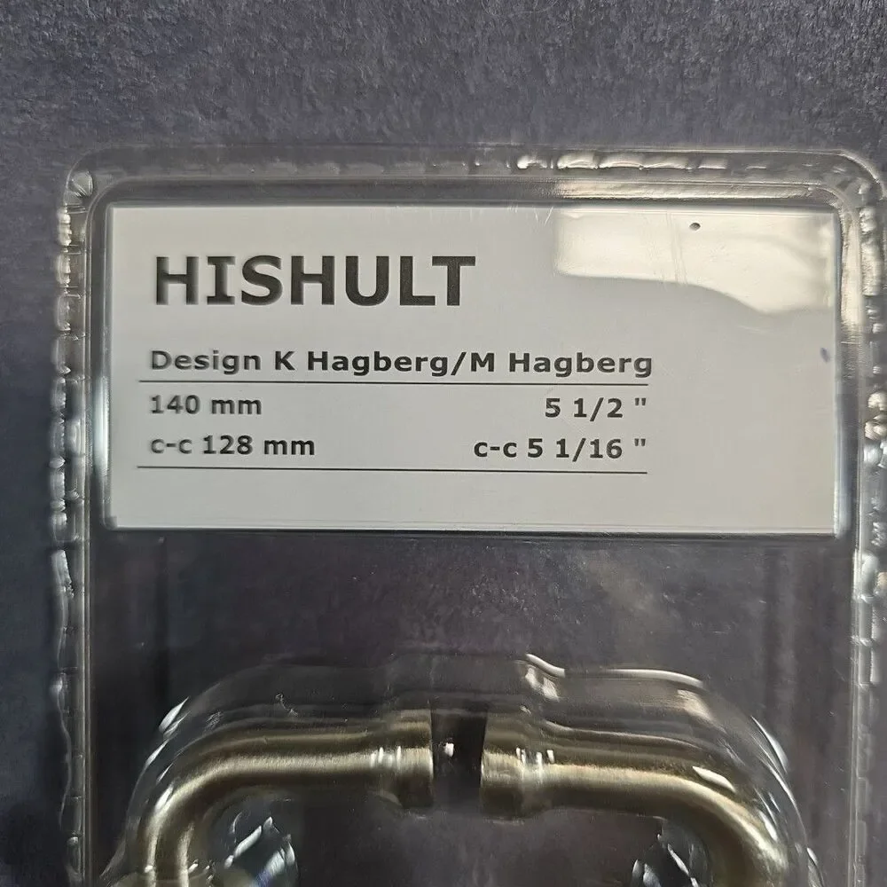 IKEA HISHULT Handle Porcelain White 2 Pack 5 1/2